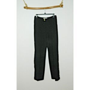 Brogger Pants Women's Size Small Black Wool Fly‎ Away  Snaps on the Hem